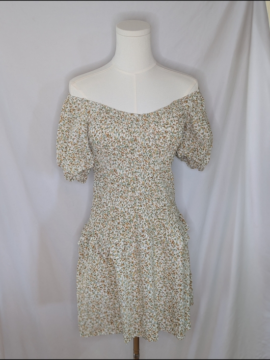Promesa Dresses & Skirts - Promesa Smocked dress off/on shoulder yellow NWT